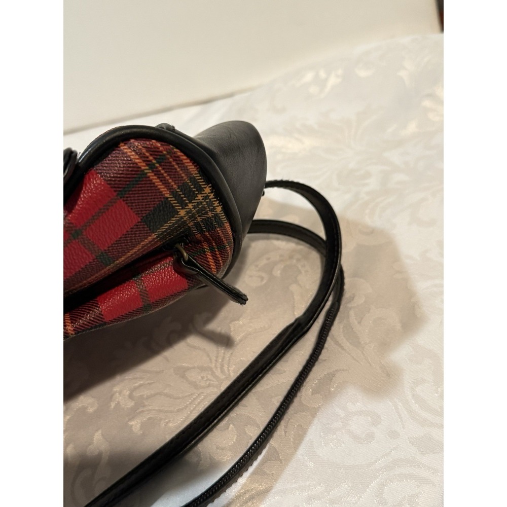 Villager by Liz Claiborne Vintage 90s Y2K Tartan Plaid Multiway Backpack & Case - Picture 5 of 13